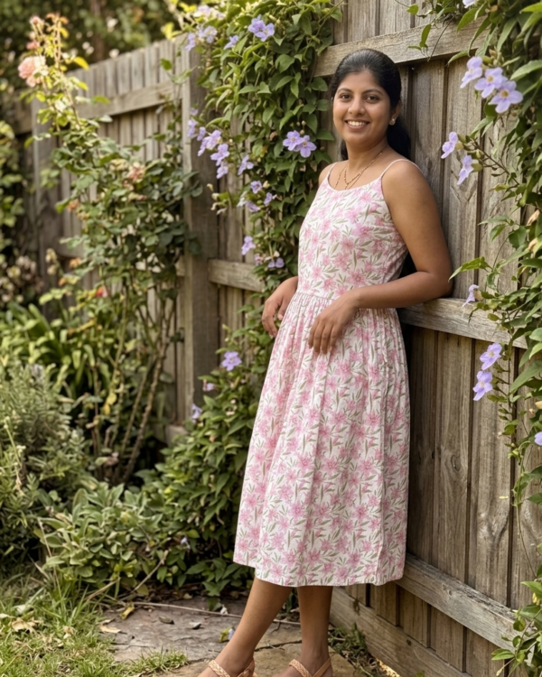 Peony Button-Back Dress