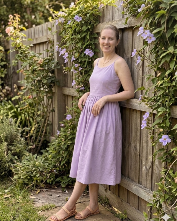 Peony Button-Back Dress